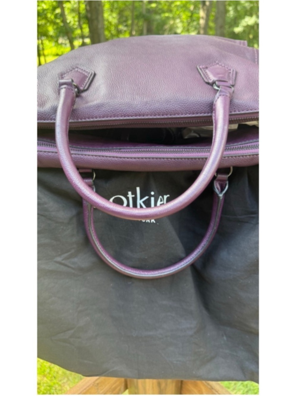 Botkier New York Moto Leather Satchel – Winter Purple - Picture 14 of 16